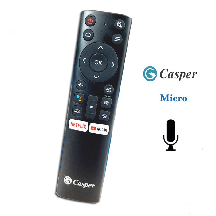 Điều khiển TV CASPER GIỌNG NÓI MICRO CHÍNH HÃNG - Remote TV CASPER MICRO