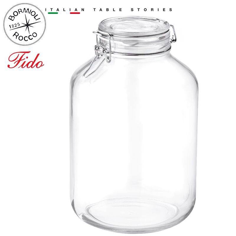 Hũ thủy tinh nắp cài Fido 5 lít