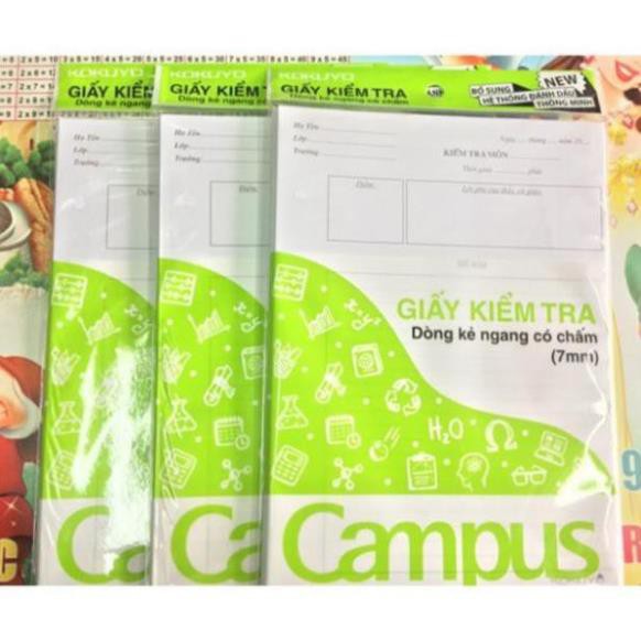 Giấy kiểm tra Campus có chấm (1 túi/ 25 tờ đôi)