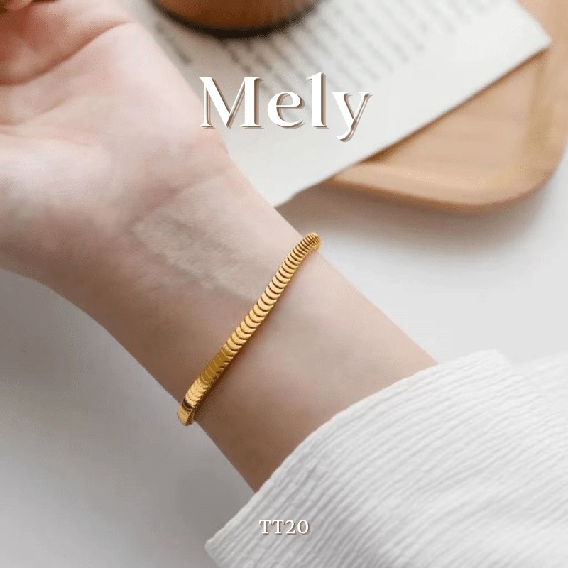 Vòng tay Titan vẩy cá unisex cá tính sang trọng Mely TT20