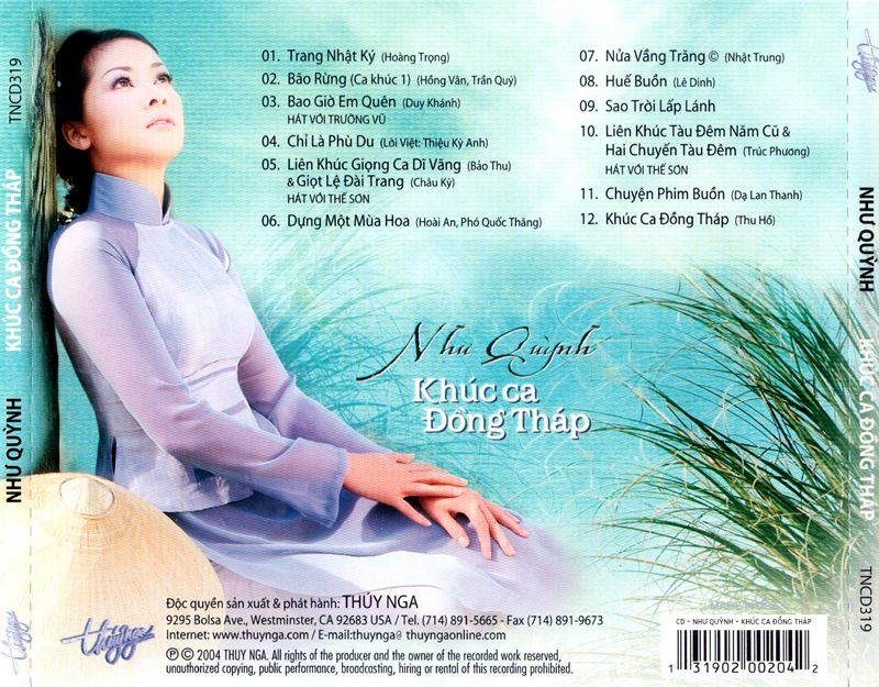 Đĩa cd như quỳnh - khúc ca đồng tháp - đĩa cd nhạc vàng chất lượng cao