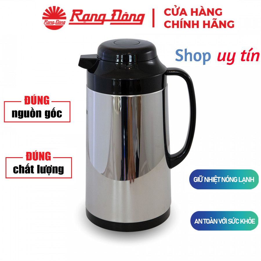 Phích nước rạng đông 1l giữ nhiệt vỏ inox rd-1040 st2 đựng cà phê, nước trà 1 lít
