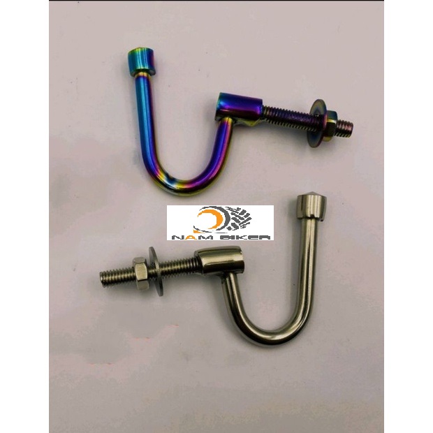 Móc câu inox / titan 7 màu treo đồ xe máy - PK002