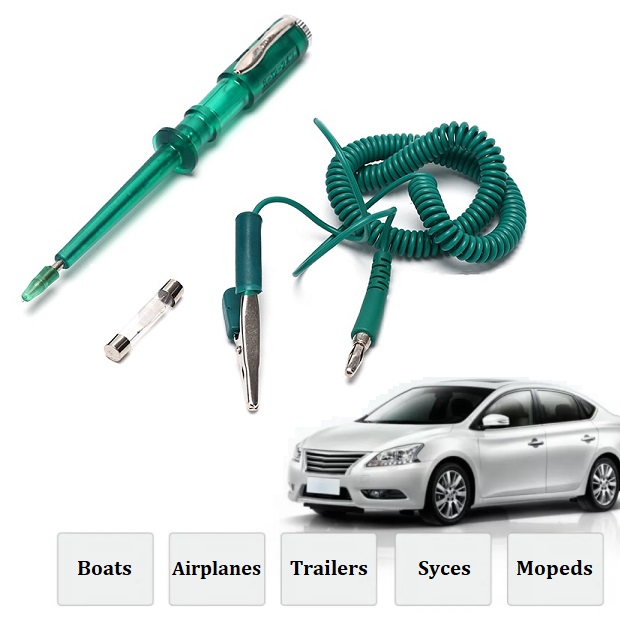 Tua Vít/ Bút Rà Thử Điện 6V-24V Cầu Chì Cho Xe Ôtô, Xe Máy... Tặng kèm 1 Cầu Chì Đèn Dự Phòng (Dây Lò Xo)