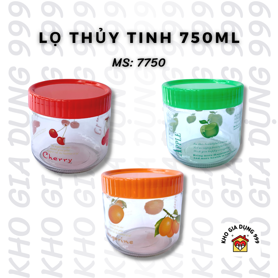 Lọ - hũ thủy tinh đựng gia vị loại nhỏ 750ml - ms: 7750