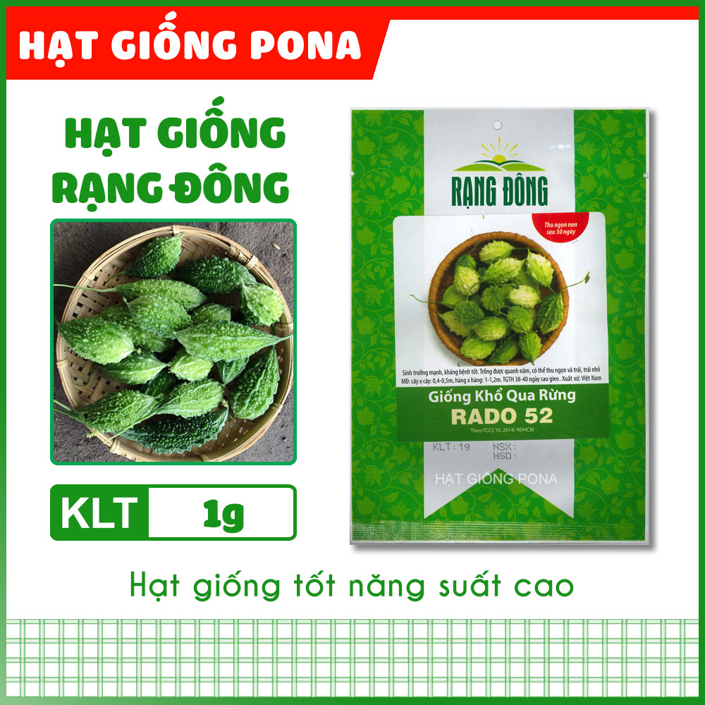Hạt giống khổ qua rừng rado 52 - hạt giống rạng đông