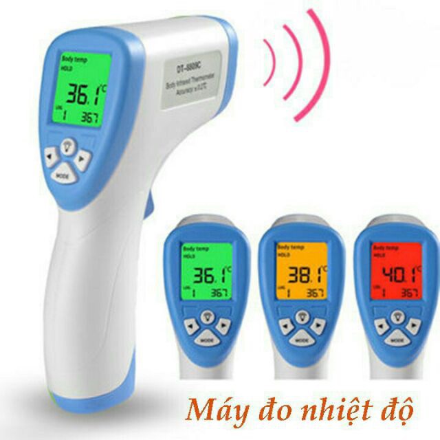 (Hot) Nhiệt kế hồng ngoại không cần chạm, đo nhiệt độ nhanh chính xác, bảo vệ sức khỏe gia đình - Màu Trắng
