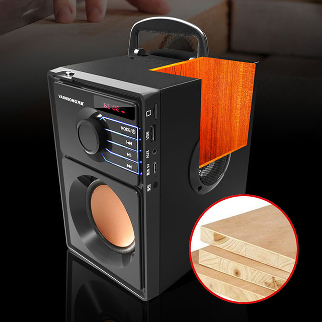 Loa nghe nhạc xách tay vaensong a10 hỗ trợ bluetooth, usb, thẻ nhớ, jack 3.5, nghe đài fm