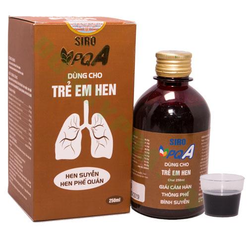 Siro pqa hen trẻ em - dùng cho trẻ em bị hen, khó thở, thở khò khè, hen suyễn, hen phế quản, hen do dị ứng thời tiết - dự phòng cơn hen tái phát
