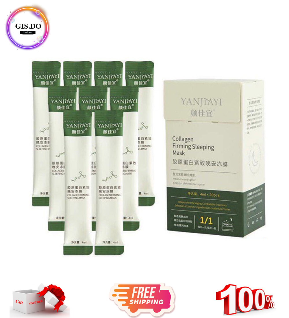 Mặt nạ ngủ thạch Collagen YANJIAYI ( Hộp 20 gói)  giúp nâng cơ mặt bổ sung collagen DA CĂNG BÓNG giảm nếp nhăn chống lão hóa G DSMNN22
