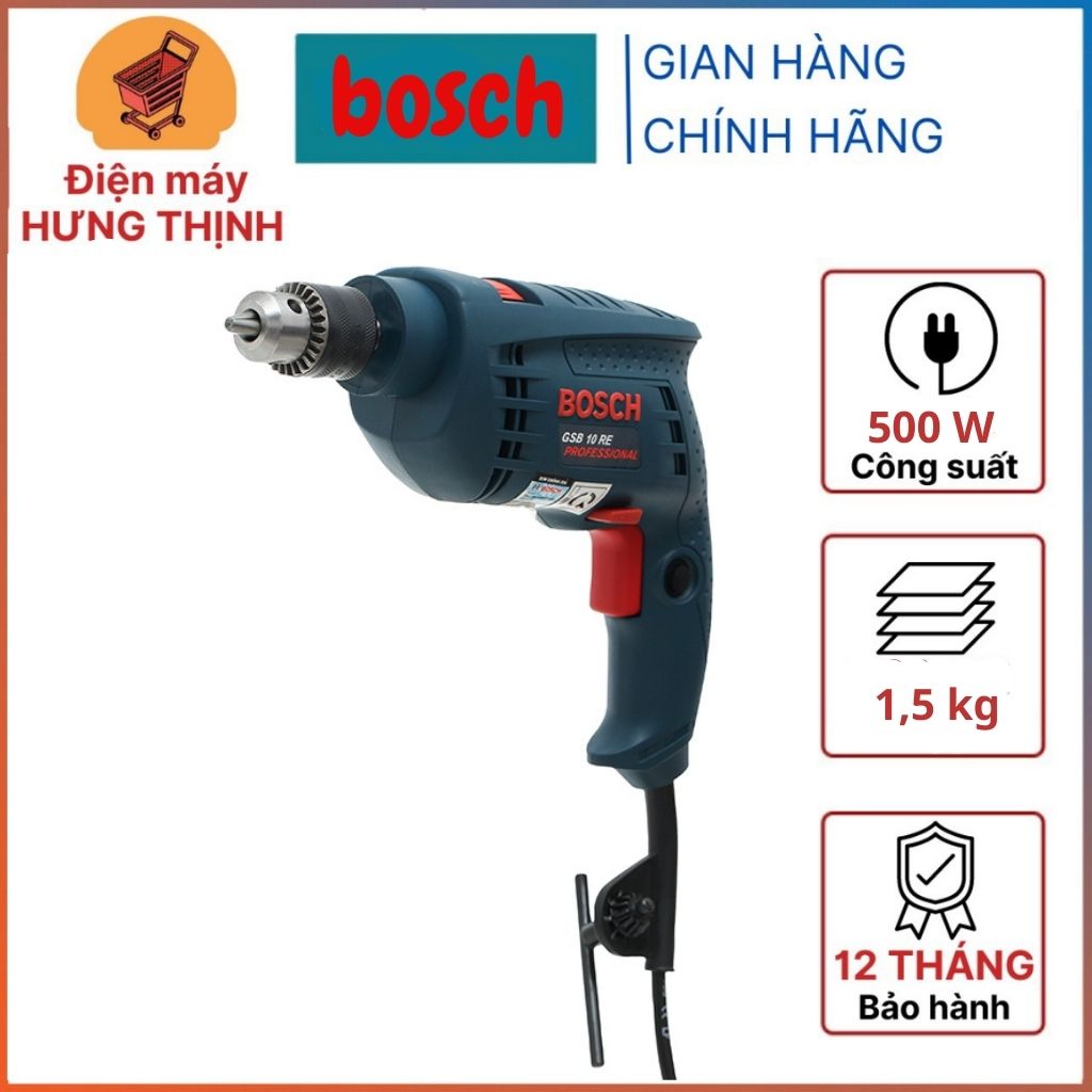 Máy khoan động lực điện bosch gsb 10 re 500w