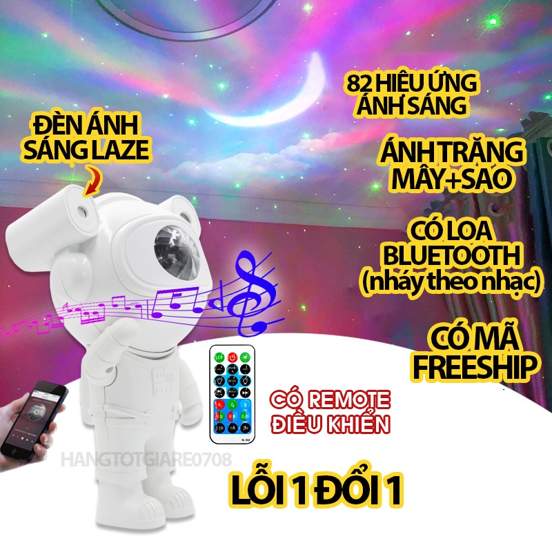 Đèn Phi Hành Gia Galaxy Thiên Hà Chiếu Trăng Mây Sao Có Loa Bluetooth Trang Trí Decor Phòng Làm Việc Phòng Ngủ 2023