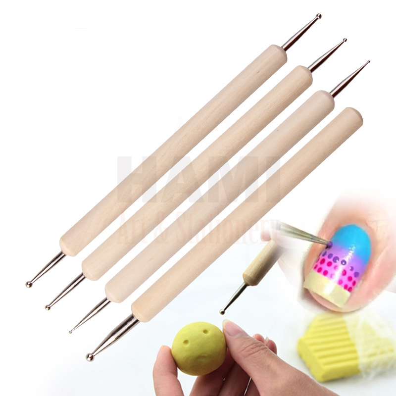 Dụng cụ đất sét diy, bộ 4 dụng cụ đầu bi kim loại dụng cụ tạo hình đất sét ty-3659a