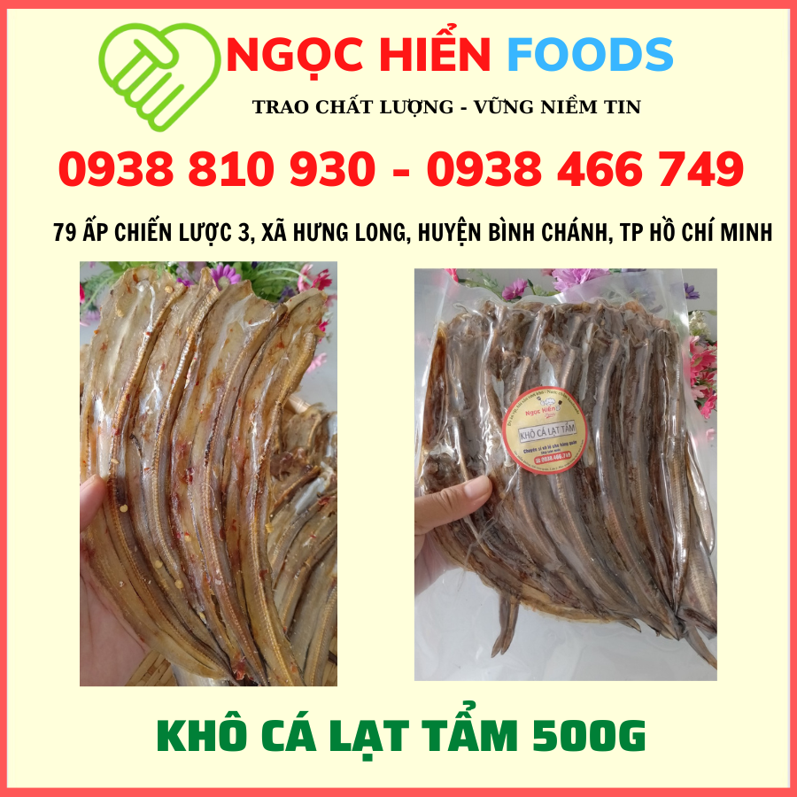 Khô cá lạt tẩm thơm ngon ngất ngây, 1 gói hút chân không 500g, ngọc hiển foods