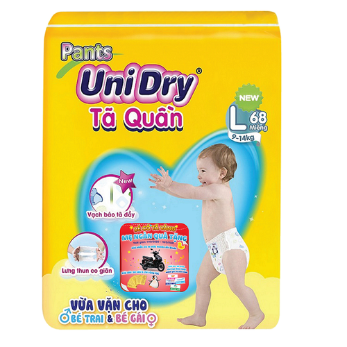 [Cào thẻ may mắn] Tã quần Unidry size M74 - size L68- size XL62