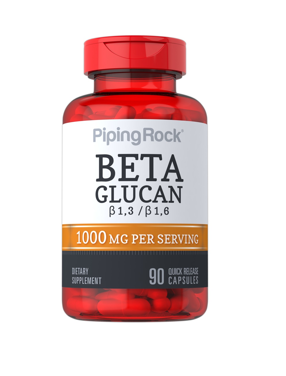 Viên uống hỗ trợ hệ thống miễn dịch Piping Rock Beta Glucan 1,3/1,6-D-Glucan 1000mg 90 viên