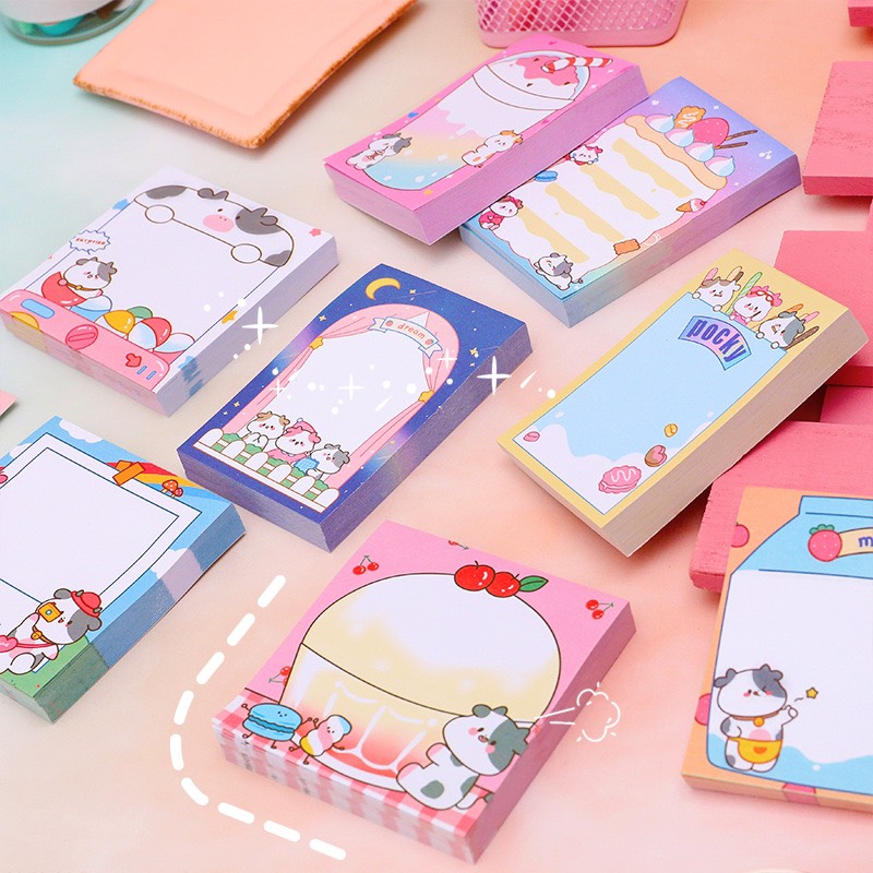 [Ảnh thật] [Có sẵn] Sổ tay mini, sổ xé A7, giấy NOTE hình thù ngộ nghĩnh - giao hình ngẫu nhiên