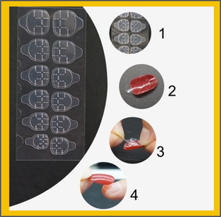 Bộ 24 Sticker Dán Móng Tay Chân Bằng Silicon cao cấp