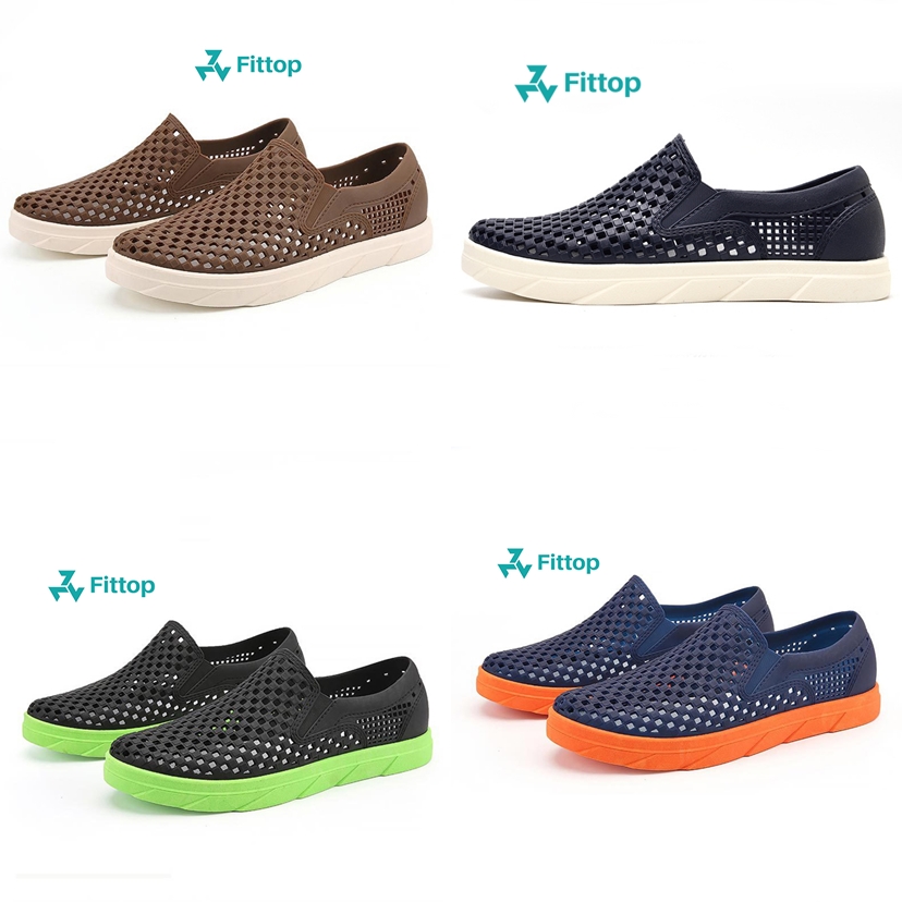 Giày Nhựa Nam Cao Cấp Siêu Êm Đi Biển Đi Mưa Dạo Phố FITTOP GIAY-018