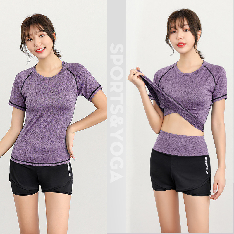 Bộ tập Gym Yoga nữ - Set quần đùi và áo thun thể thao