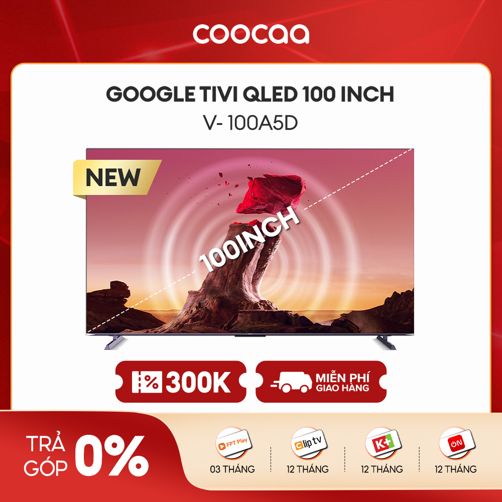 Google tivi coocaa 100a5d 4k qled 100inch youtube netfilx