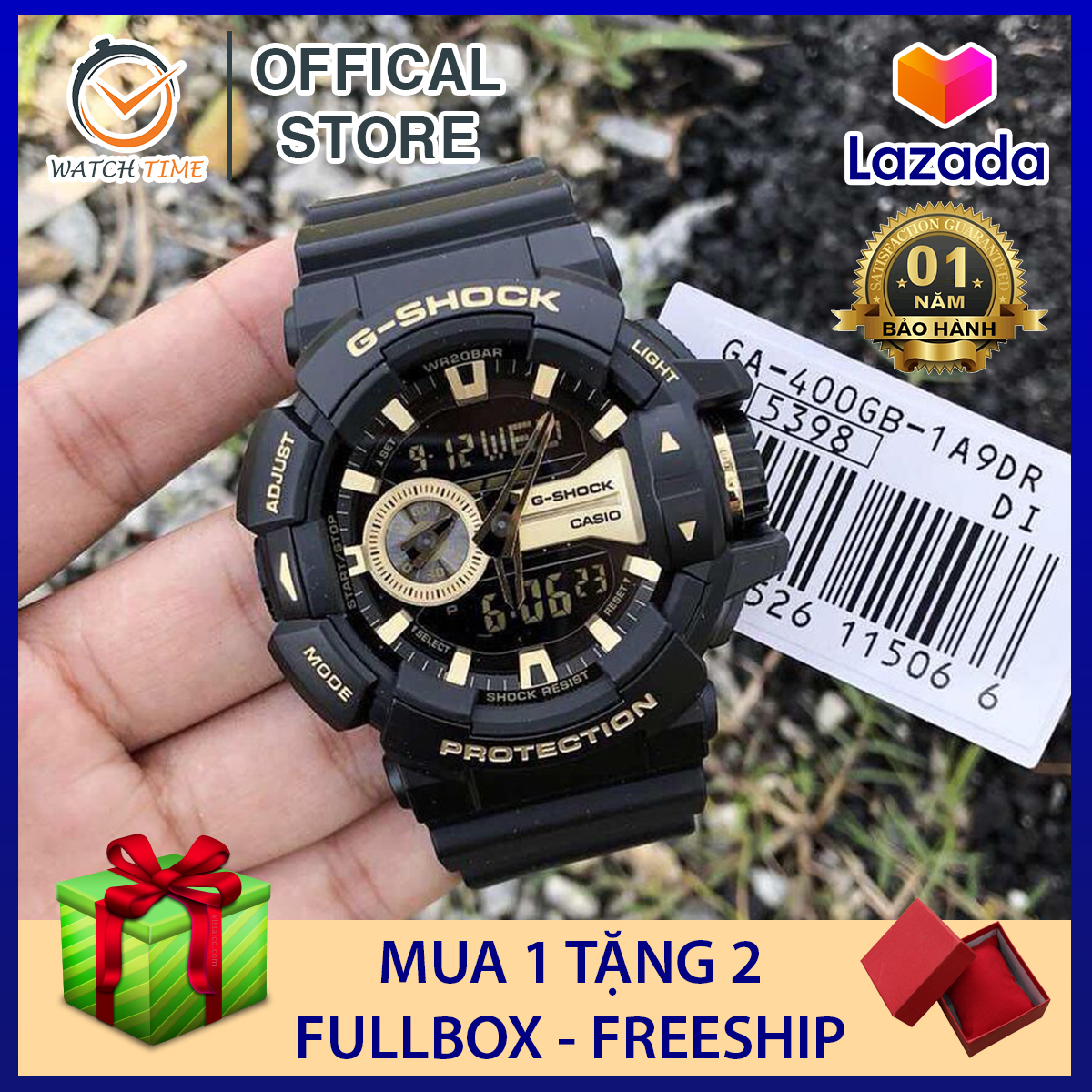 Đồng hồ Casio G-Shock Nam GA-400 Đen Đồng - Trang bị lớp chống từ đặt chuẩn ISO764 - Bảo hành 12 tháng