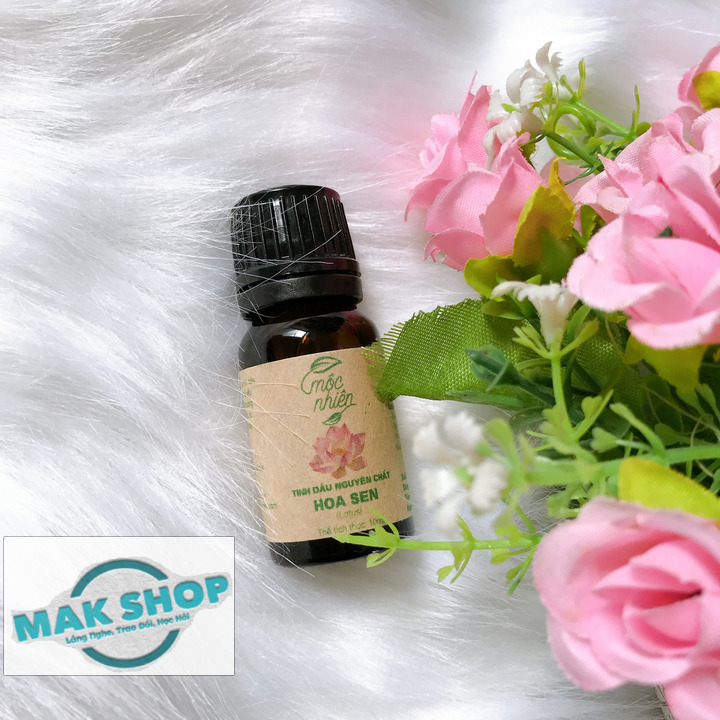 Tinh Dầu Hoa Sen 10ml, Tinh Dầu Mộc Nhiên Nguyên Chất 100% Từ Thiên Nhiên, Máy Tạo Khói, Máy Xông Tinh Dầu, Máy Phun Sương