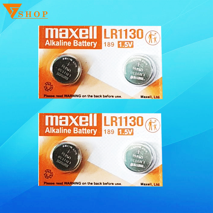 4 viên Pin LR1130 Maxell Alkaline 1.5 V