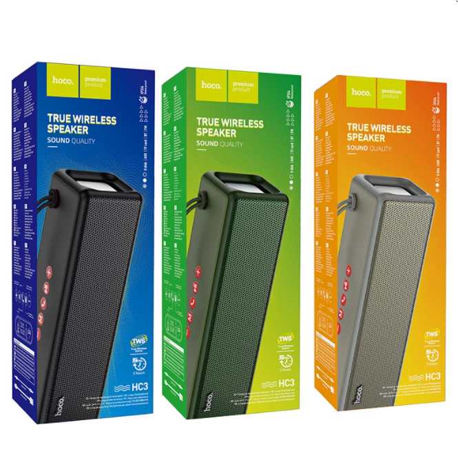 Loa bluetooth mini đa năng hoco hc3 để bàn, v5.0 chống nước ipx4 kết nối 2 loa cs 5w