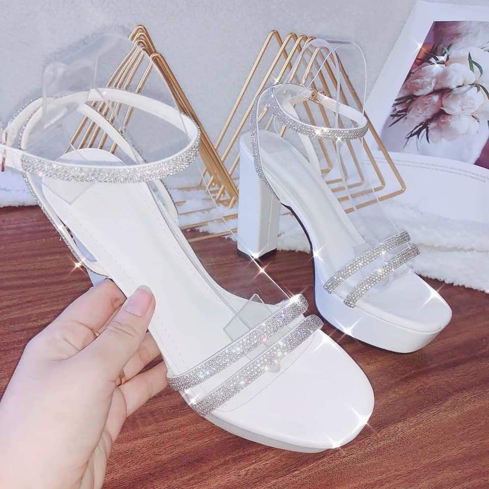 Giày đúp cao gót nữ, giày gót trụ cao 11p, đi chắc chân, không đau gót chân, rất dễ đi, phối đồ sang chảnh đi chắc chân