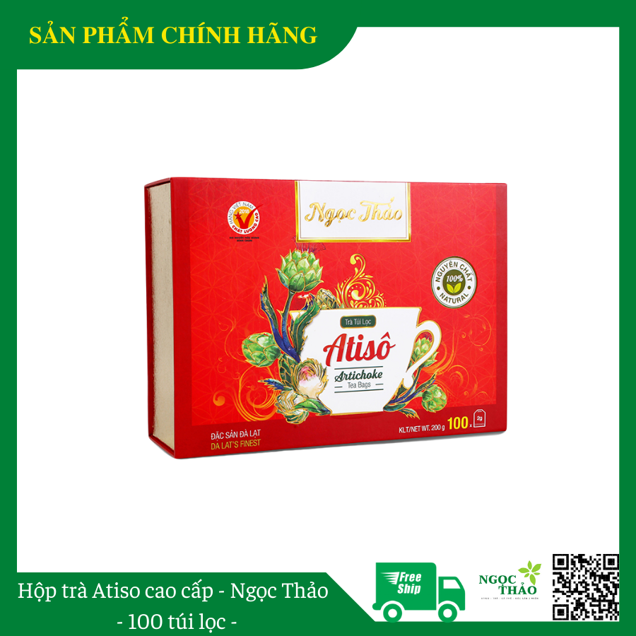 Hộp Atiso cao cấp Ngọc Thảo 100 túi lọc