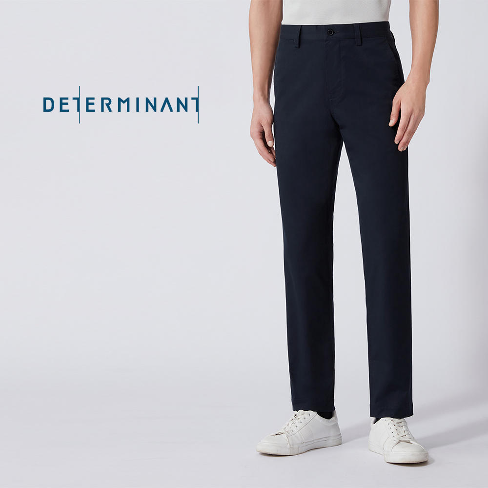 Quần kaki nam năng động ống suông determinant - vải twill - 99% cotton/1% spandex - màu xanh đậm - sp01