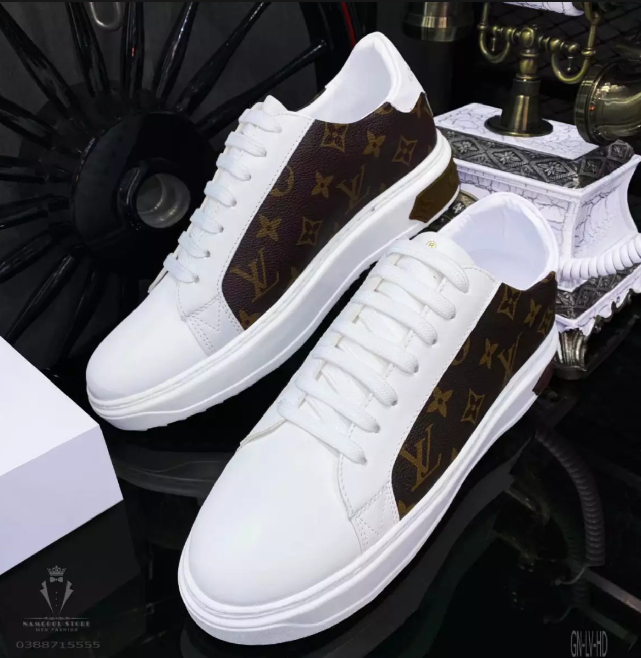 Mens Louis Vuitton Sport Supreme White Monogram Shoes Size 10  Property  Room