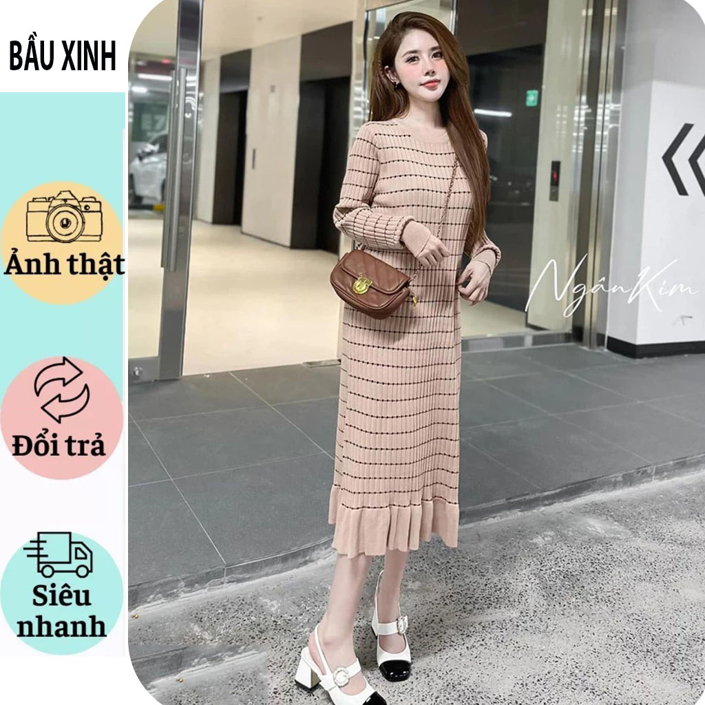 Váy Bầu Đầm Bầu LEN BODY A1975 | Shopee Việt Nam