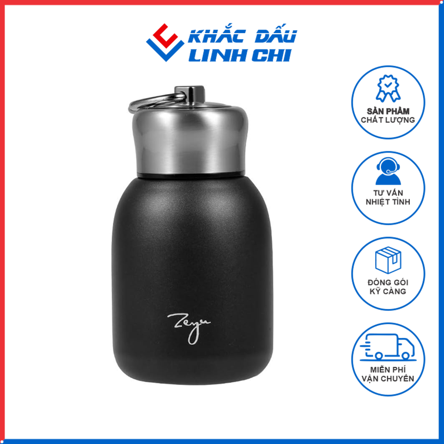 Bình giữ nhiệt cầm tay 300ml coffee inox 304 khắc tên miễn phí