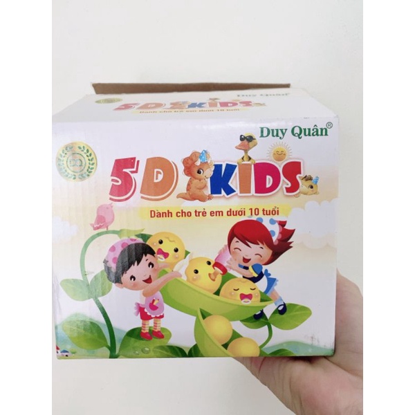 Khẩu trang trẻ em, khẩu trang 5D kid kháng khuẩn túi 10 cái