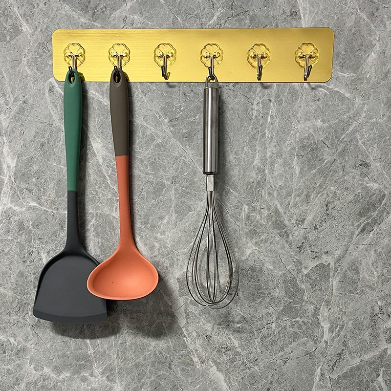 Thanh móc treo 6 móc chịu lực tốt - không cần khoan tường