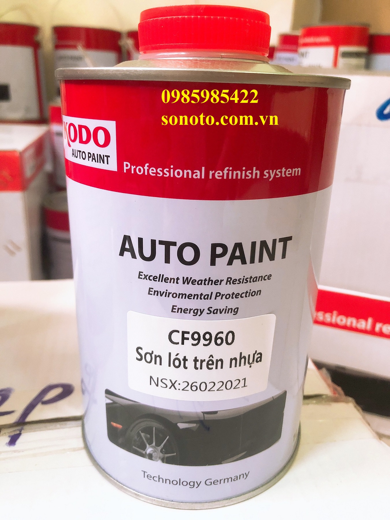 Sơn lót trên nhựa kodo cf9960 autopaint lon 1 lít sơn lót nhựa nhám sonquangphu8856