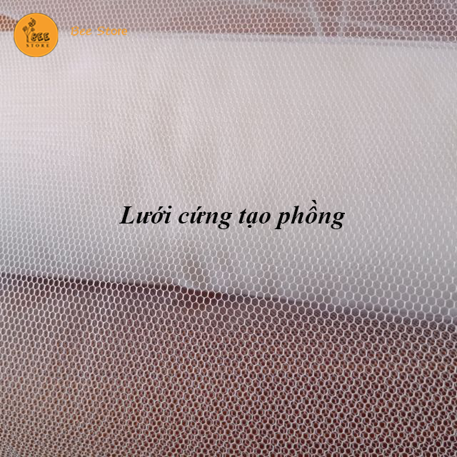 Vải lưới cứng tạo phồng chân váy, may tùng váy