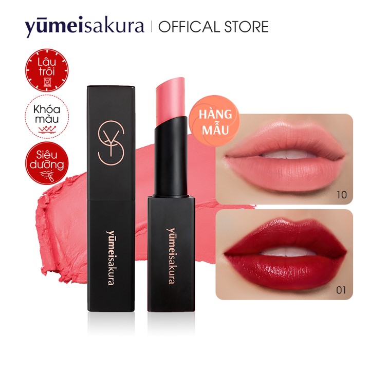 Son lì mịn siêu dưỡng màu hồng nude - yms10 - dòng matte revolution yumeisakura