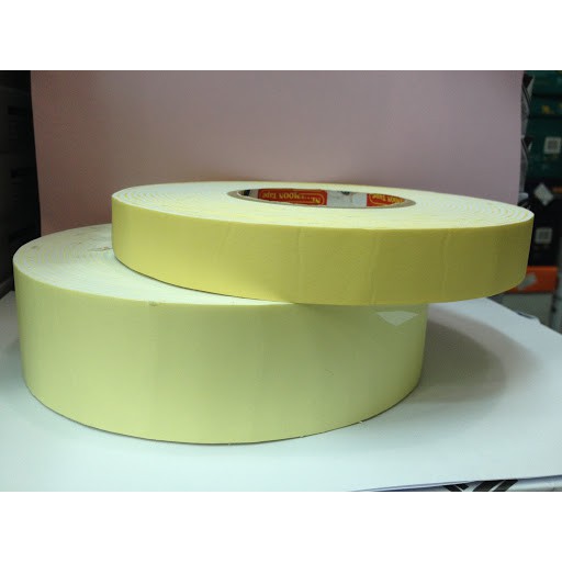 Băng keo xốp 2 mặt 2.4cm / 4.8cm - màu vàng