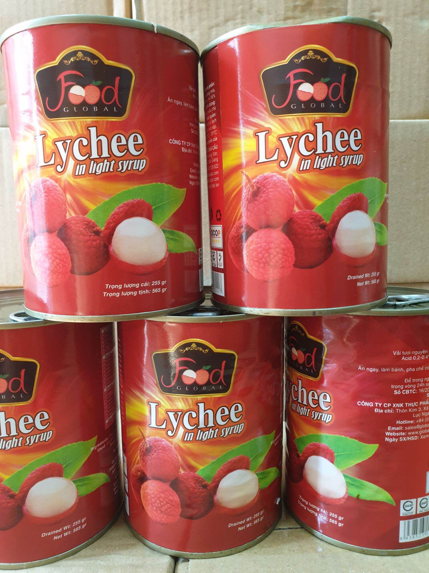 Sĩ 12 LON VẢI THIỀU NƯỚC ĐƯỜNG 565gr 6 2023