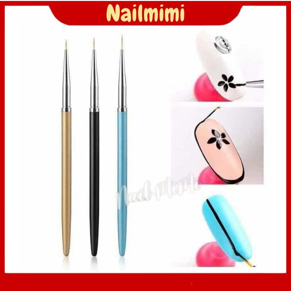 Set 3 cọ râu đủ size - cọ râu siêu mượt tiện lợi trong làm nail