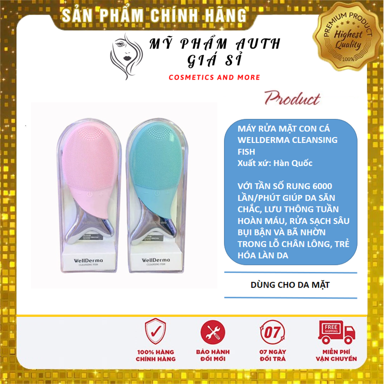 Máy rửa mặt con cá wellderma cleansing fish hàn quốc - sạch sâu lỗ chân lông