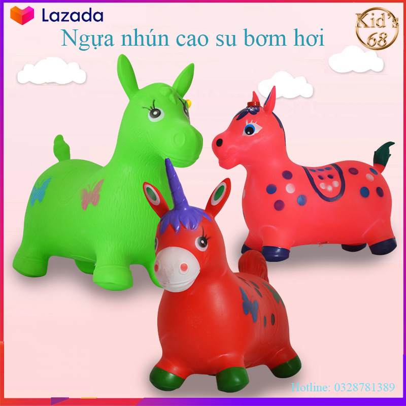 Thú Nhún Bơm Hơi Nội Địa Cao Cấp, Chính Hãng ( Có Nhạc )