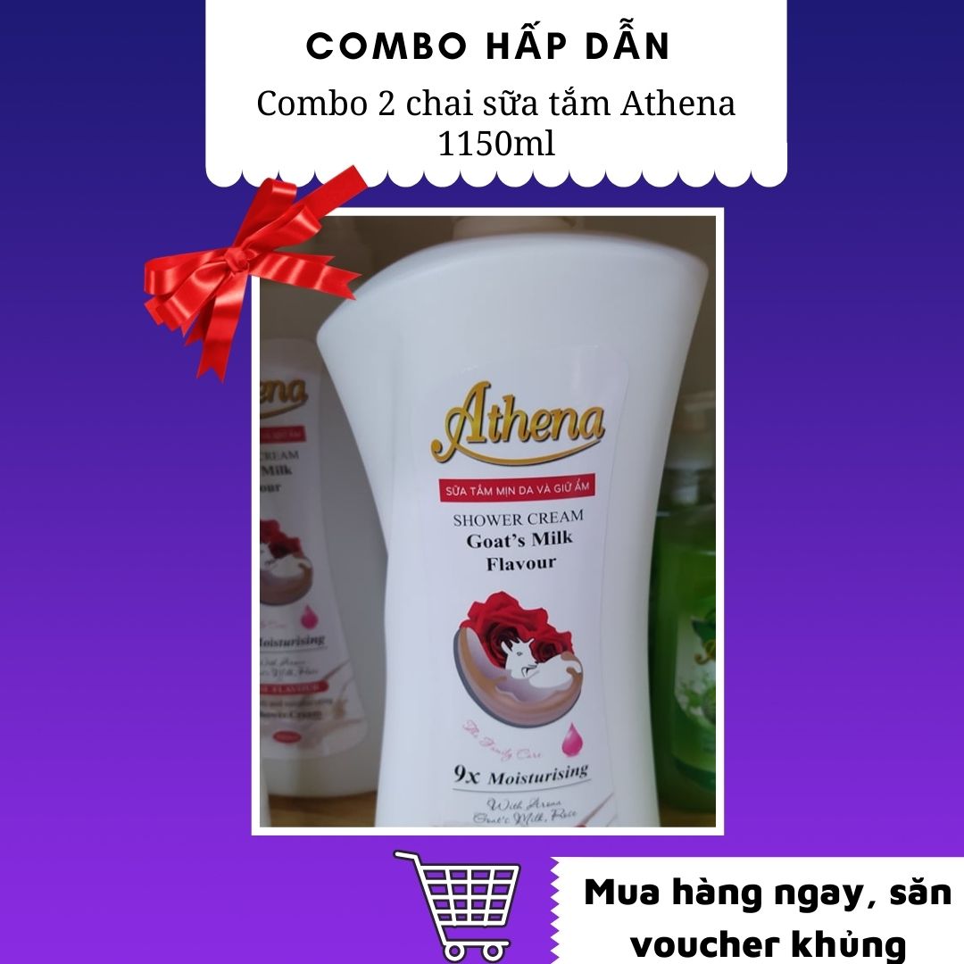 Combo 2 chai sữa tắm Athena 1150ml