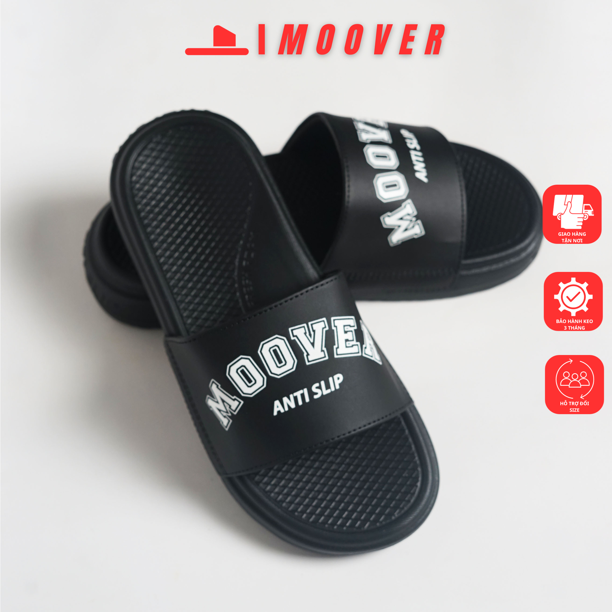 Dép quai ngang moover unisex slipper cá tính moover as