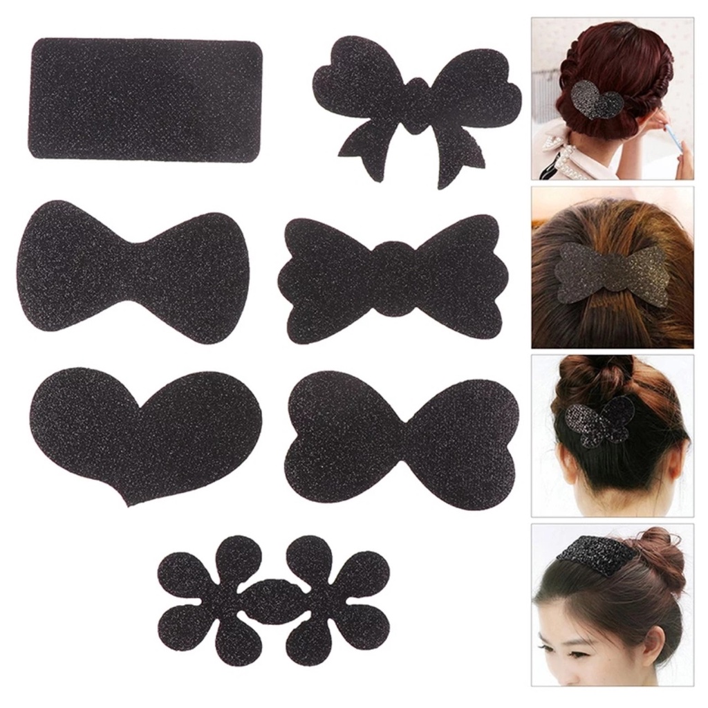 Set 2 miếng dán tóc đen nhũ kim tuyến cho bạn gái