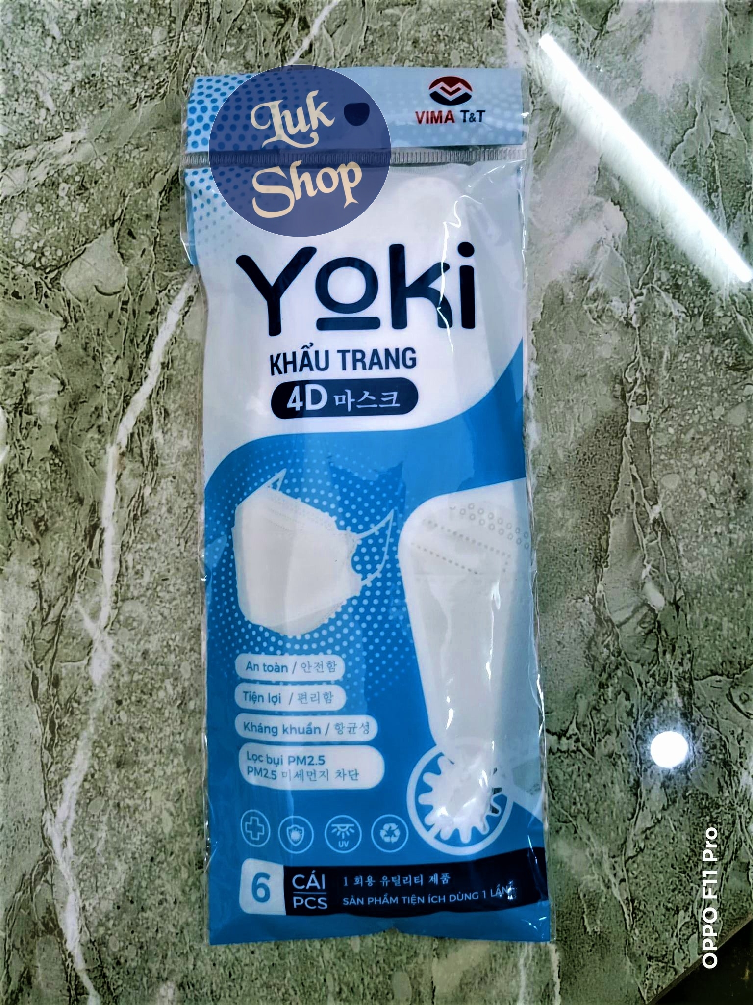 HCMCombo 10 Túi Khẩu trang kháng khuẩn 4D Yoki