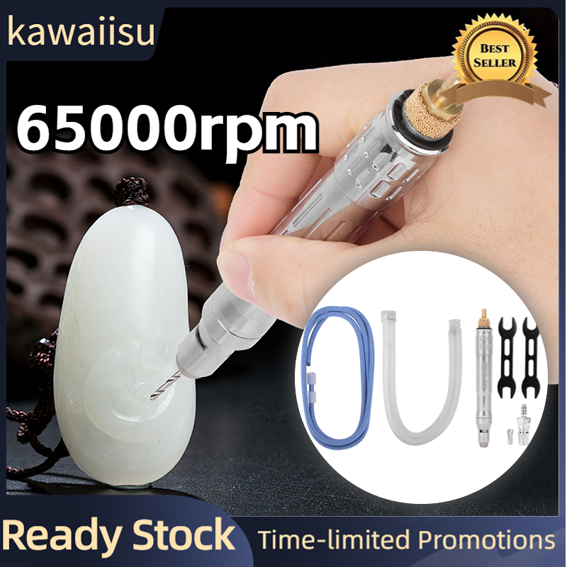 Bút Mài Khí Nén Kawaii 180 Độ Tay Cầm Thẳng Mini Air Micro Die Máy Mài 65000 Vòng/phút